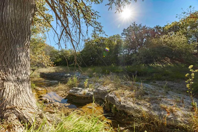 a view of backyard with green space