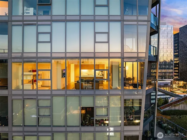 a view of an entrance of the building