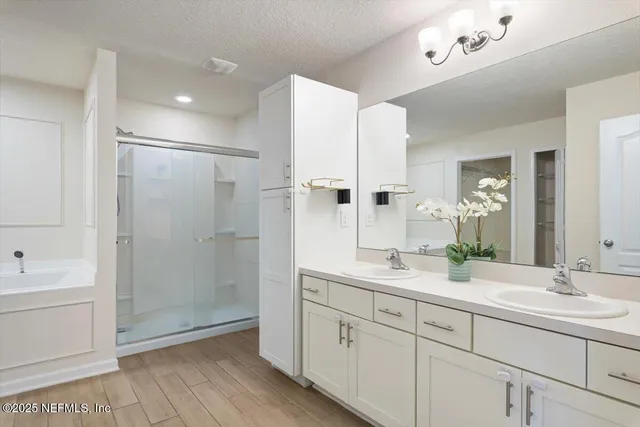 a backyard of a house with a yard and outdoor seating