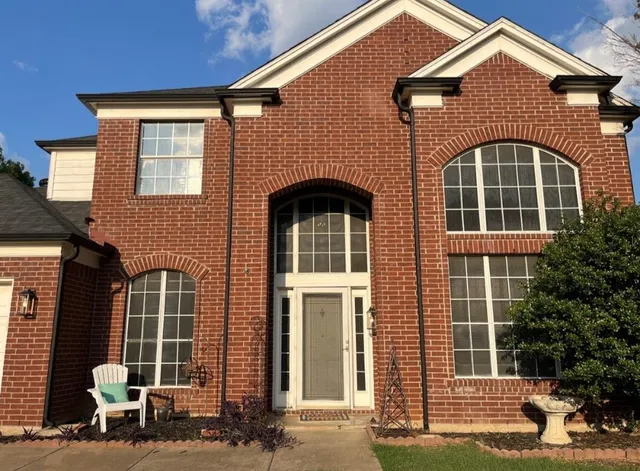 a front view of a house