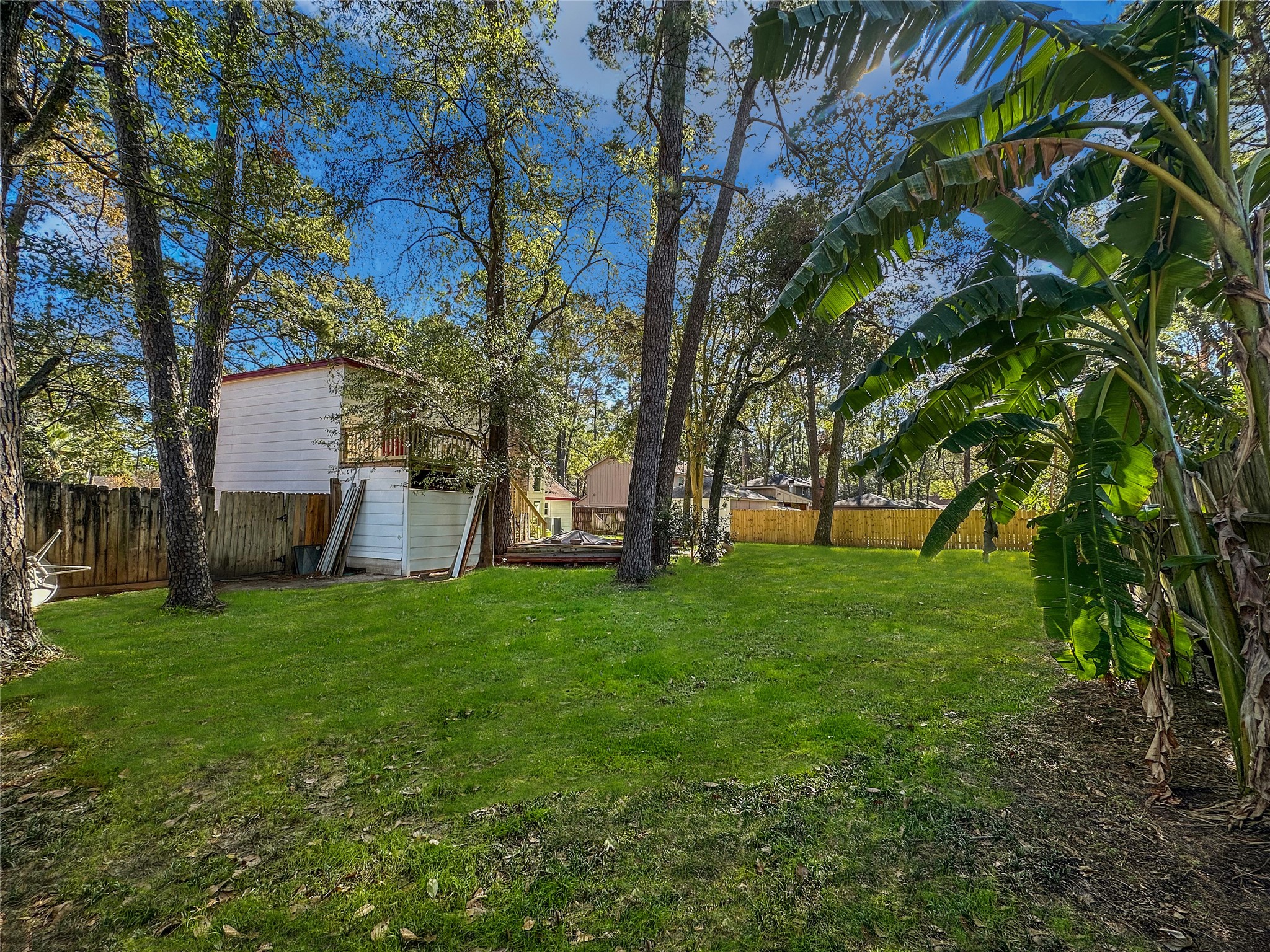 17423 Fairway Oaks Drive Spring, TX 77379 - Photo 23 of 50 a view of a backyard with large trees
