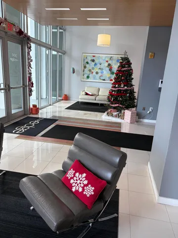 a living room with furniture and a couch