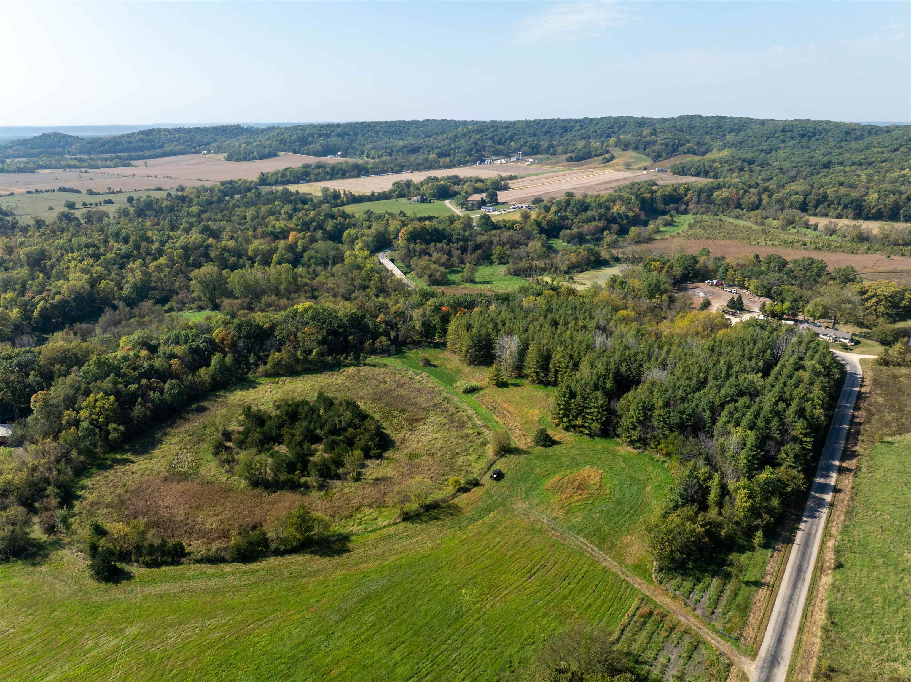 0 South Crazy Hollow Road Hanover, IL 61041 - Photo 20 of 98 an aerial view of residential houses with outdoor space and trees