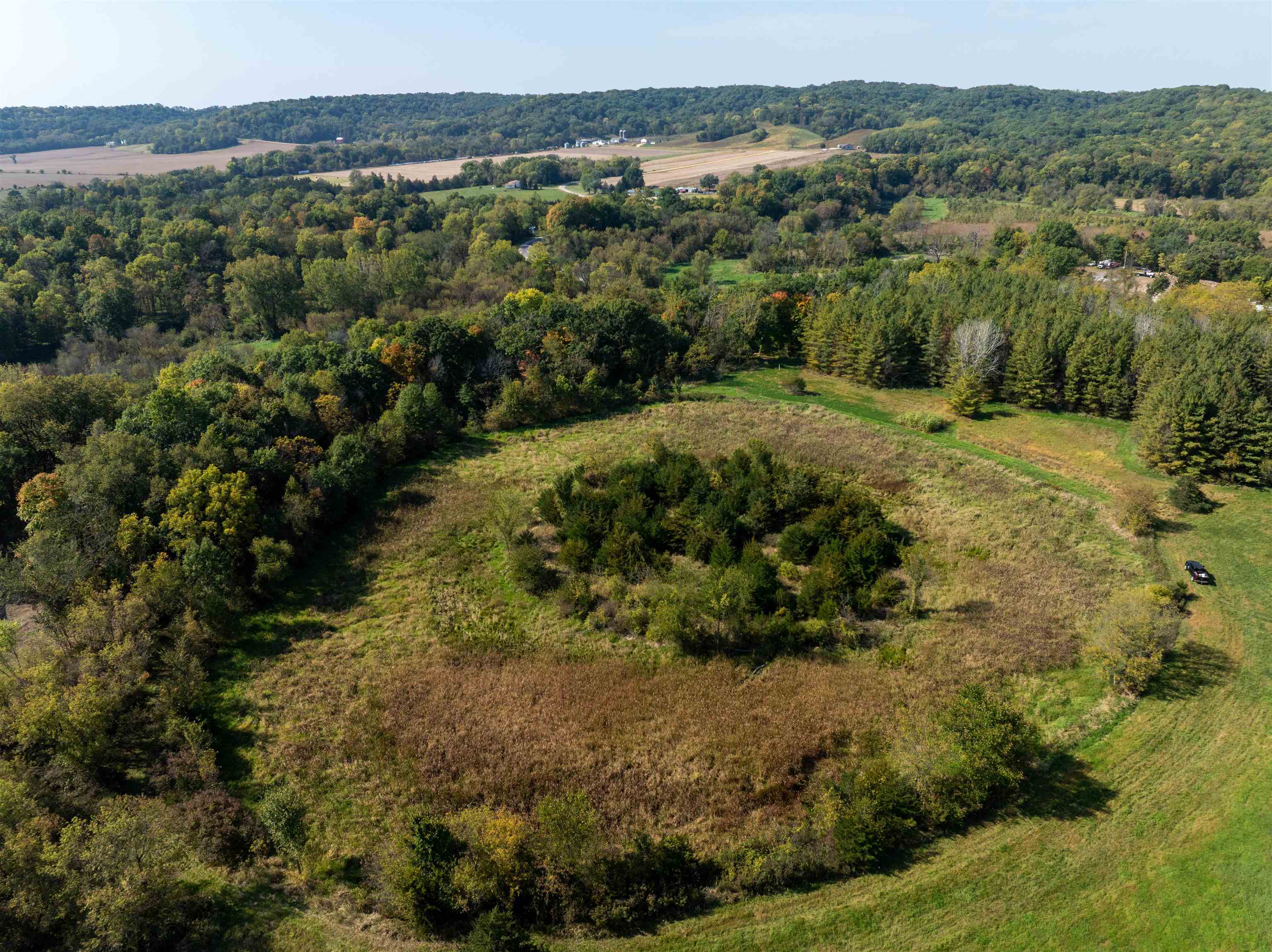 0 South Crazy Hollow Road Hanover, IL 61041 - Photo 30 of 98 a view of a lush green forest with trees and some houses