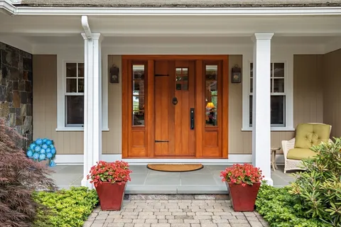 a front view of a house