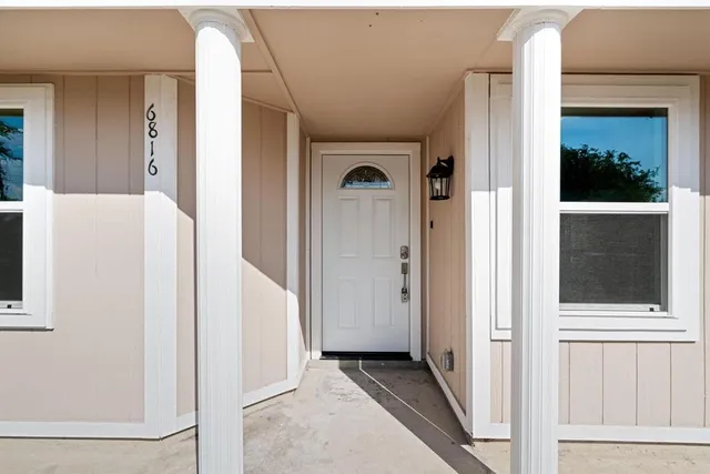 a view of a front door of the house