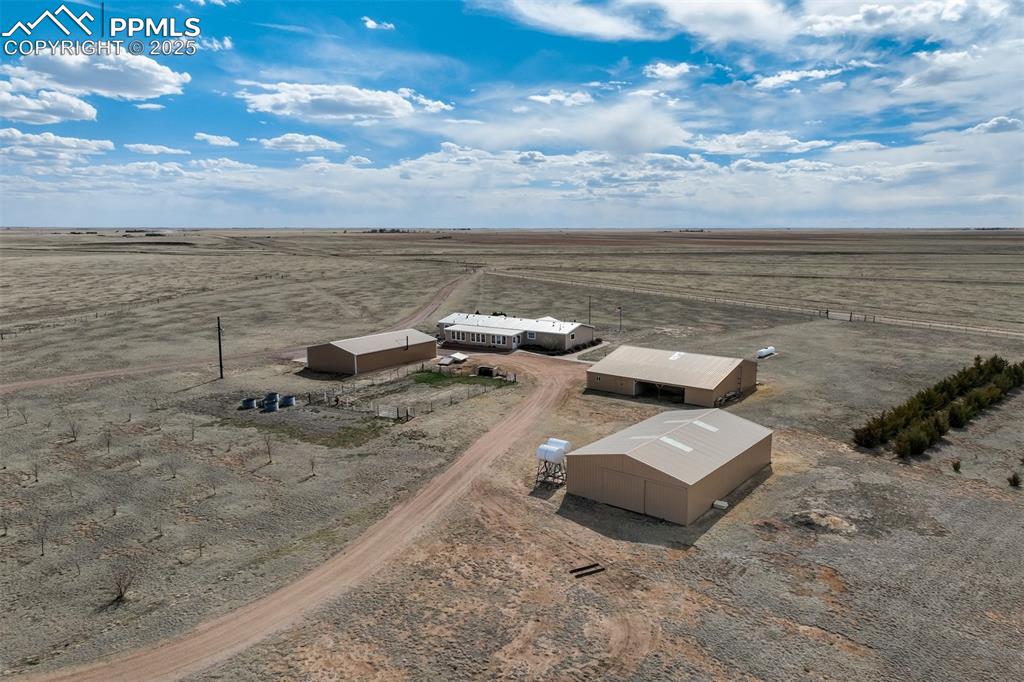 22038 County Road 2 Rush, CO 80833 - Photo 7 of 50 Aerial view featuring a rural view