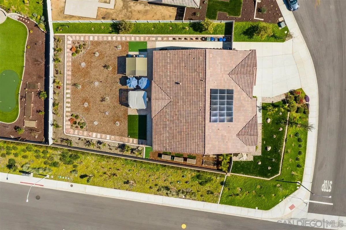 1309 Malone Court Escondido, CA 92026 - Photo 38 of 39 an aerial view of a house with a swimming pool