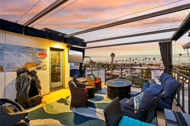 a view of a lobby with a chair