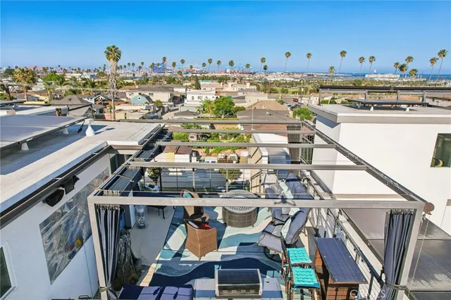 a view of a city with tall buildings