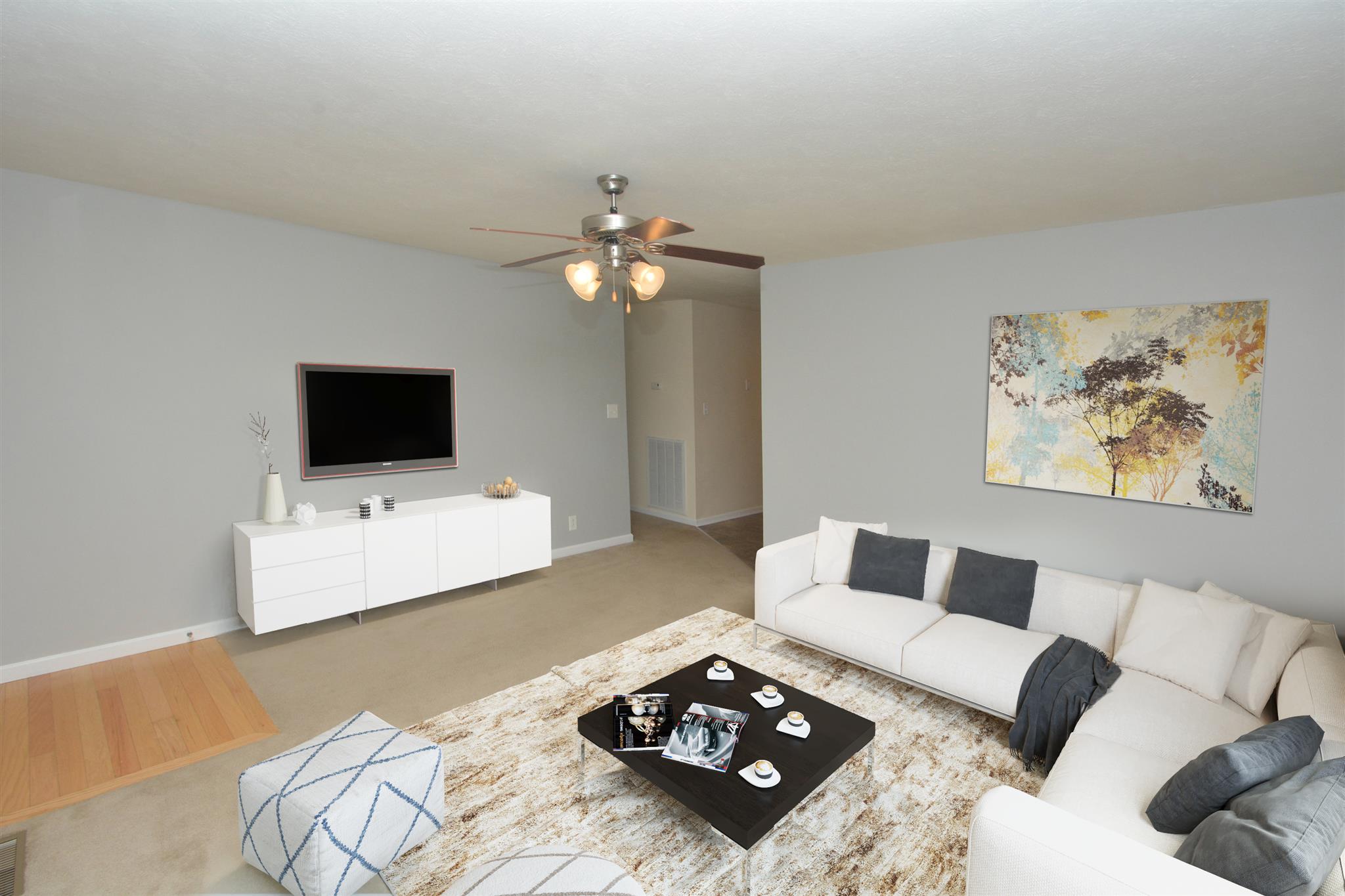 10495 Bell Station Road Oak Grove, KY 42262 - Photo 2 of 18 a living room with furniture and a flat screen tv