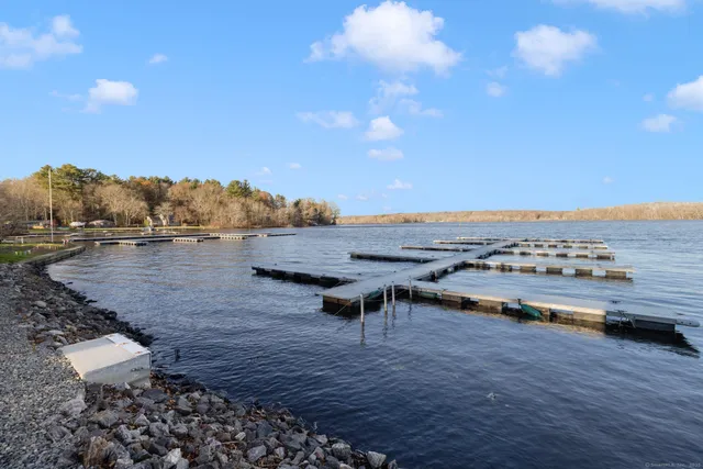 an outdoor view with patio