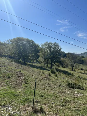 a view of a dry field with lots of bushes