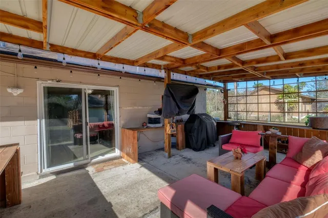 a room with furniture