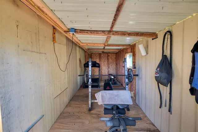 a room with furniture