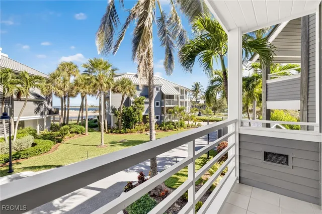 a view of a swimming pool and an outdoor space