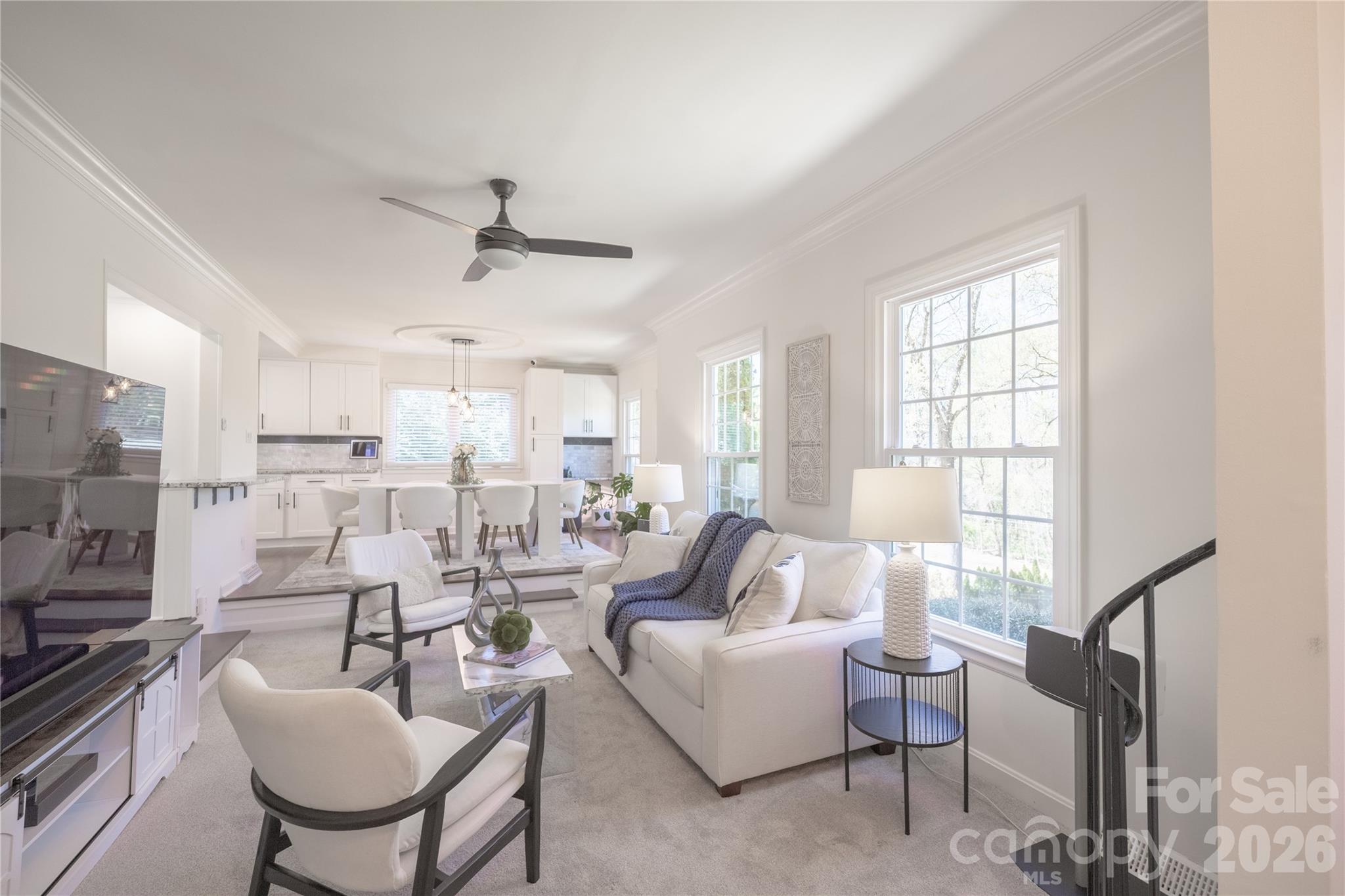 123 Old Bell Road Charlotte, NC 28270 - Photo 3 of 46 a living room with furniture and a large window