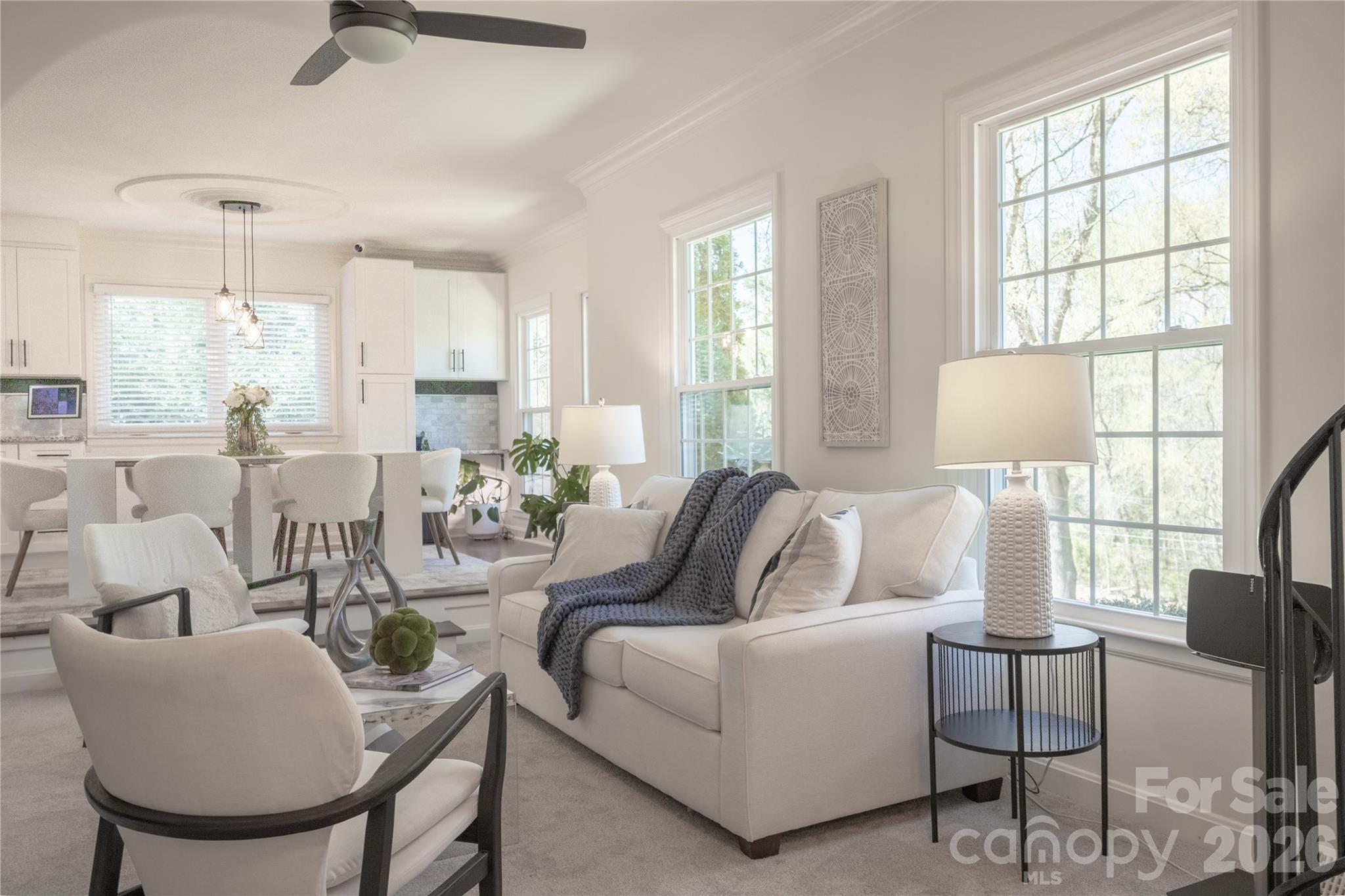 123 Old Bell Road Charlotte, NC 28270 - Photo 4 of 46 a living room with furniture and a large window