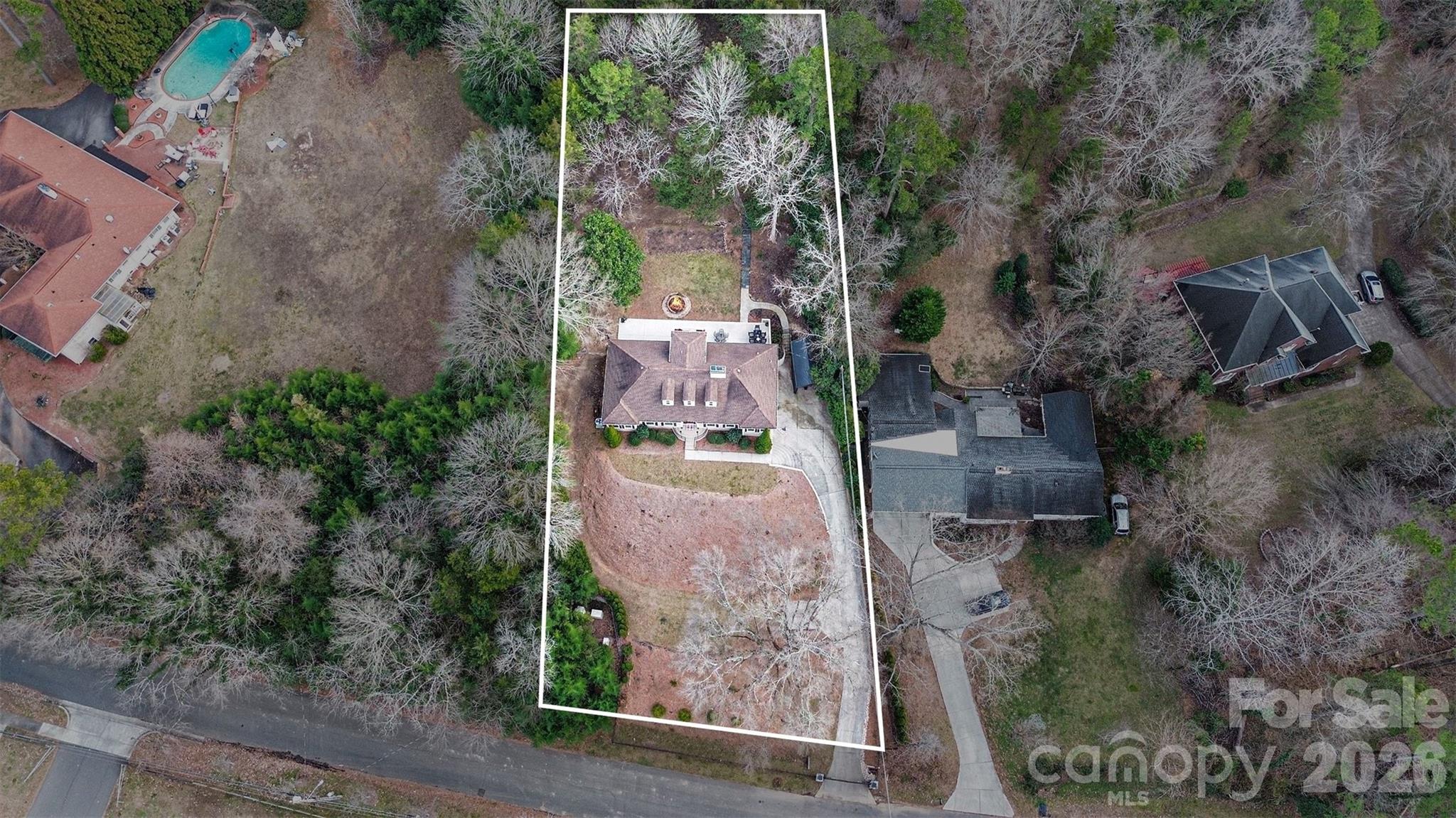 123 Old Bell Road Charlotte, NC 28270 - Photo 45 of 46 an aerial view of a house with outdoor space