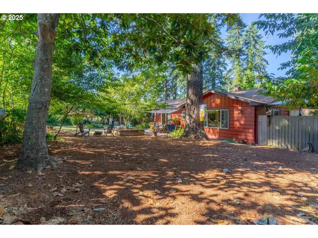 a view of a house with a street