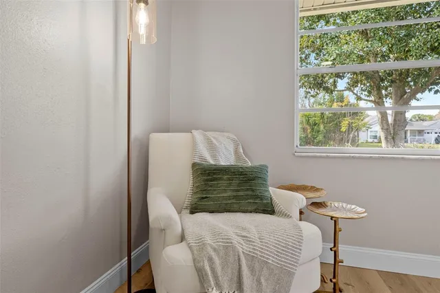 aerial view of a house with a yard