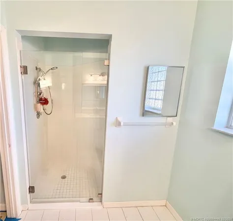 view of bathroom with shower