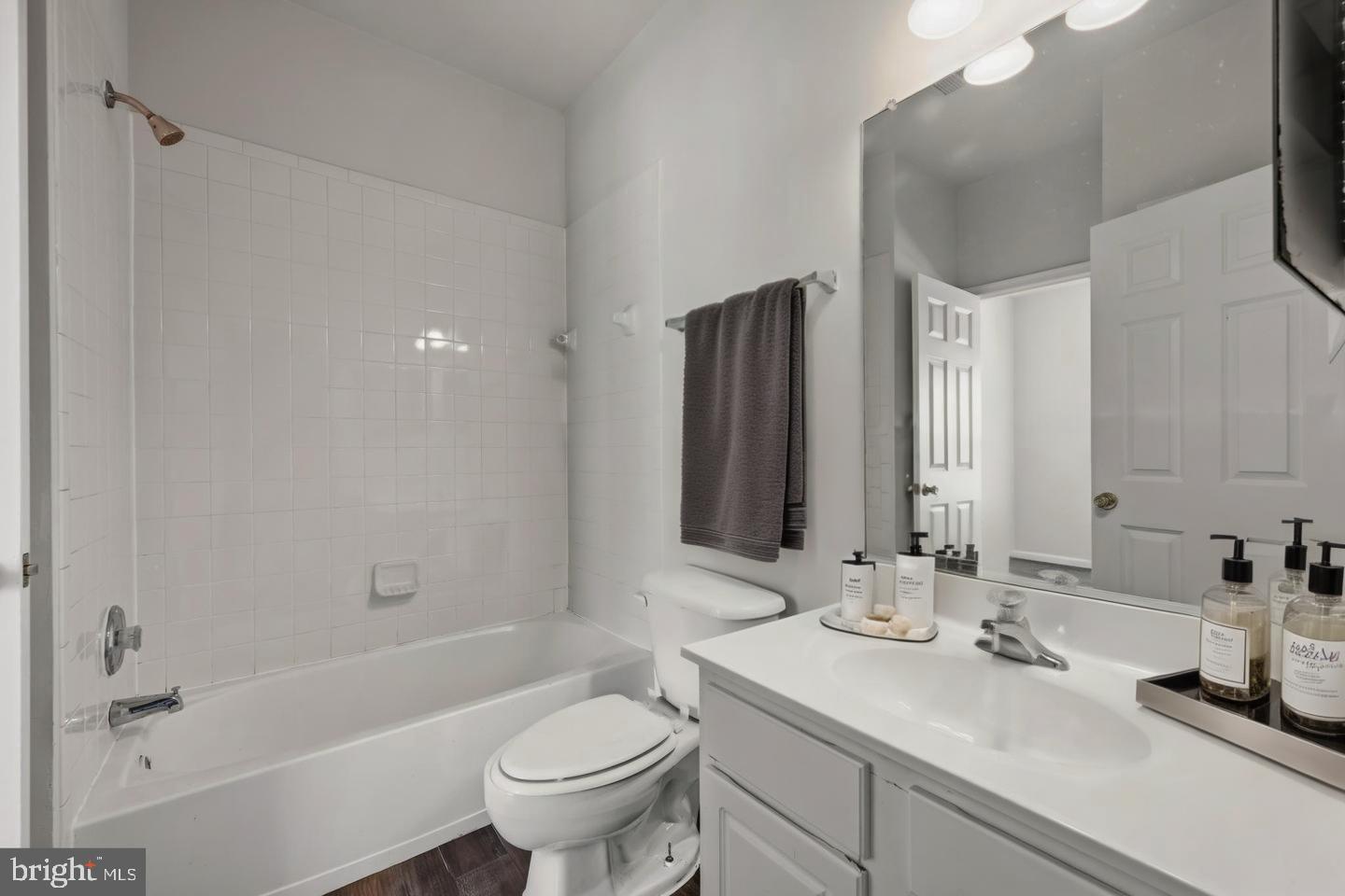 146 Danbury Street Southwest Washington, DC 20032 - Photo 15 of 40 a bathroom with a sink a toilet and shower