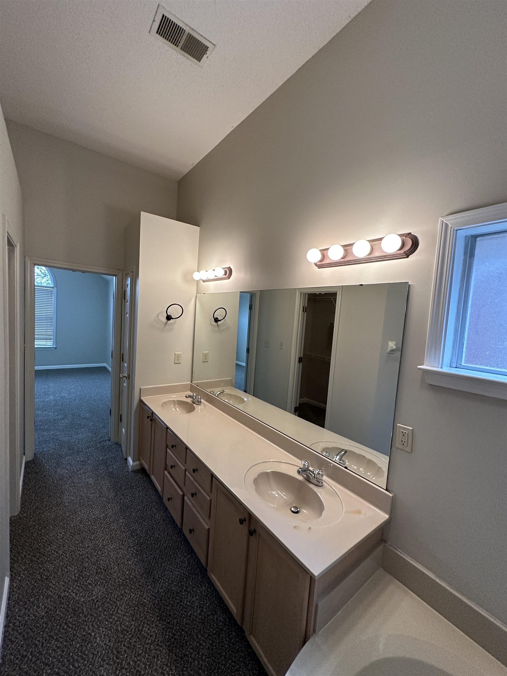 10144 Lynham Drive Cordova, TN 38016 - Photo 13 of 15 a bathroom with a double vanity sink and a mirror