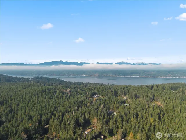 a view of lake with mountain