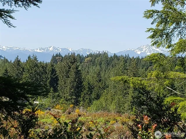 an aerial view of a house with garden space and street view