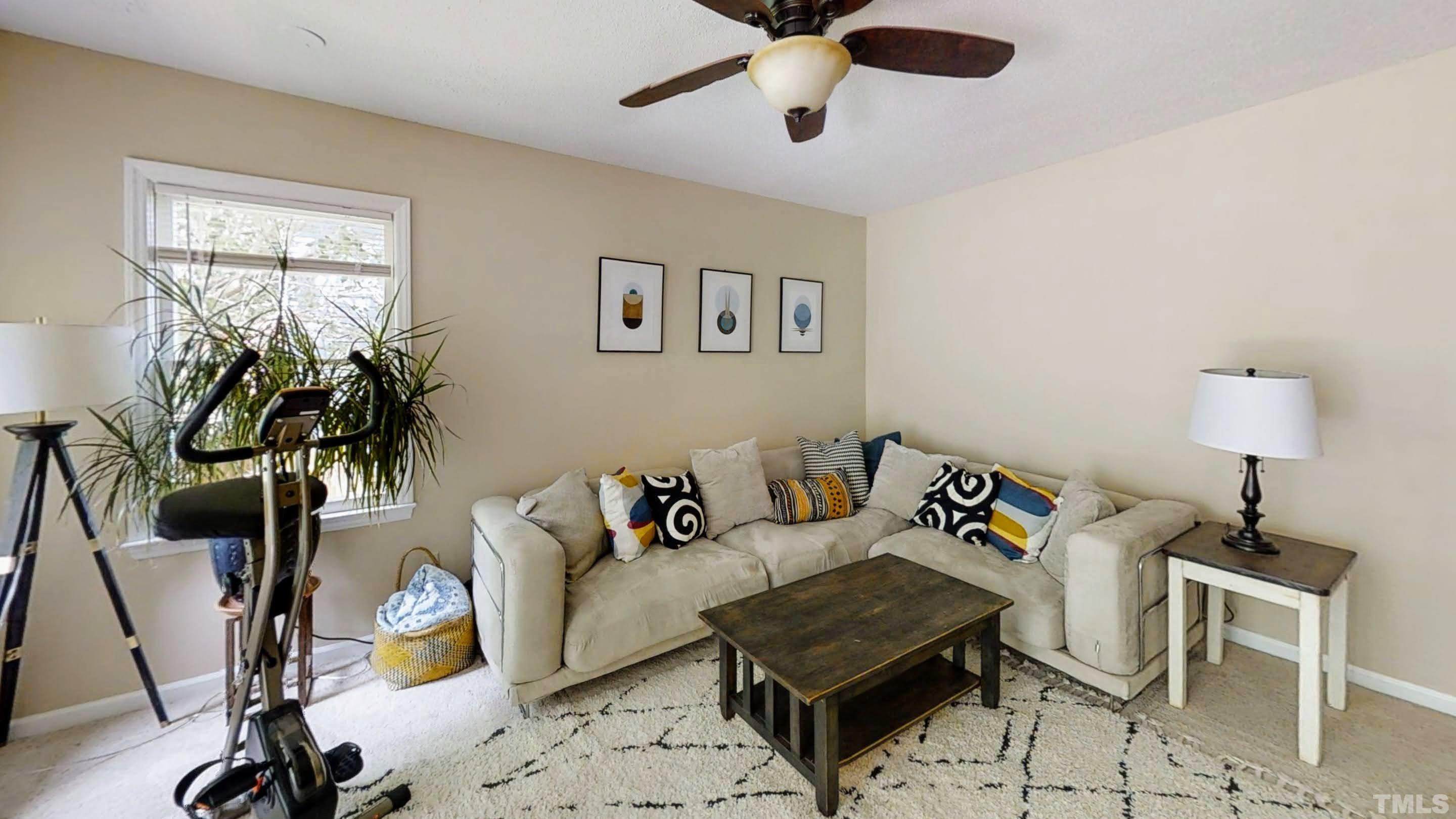424 Dickens Drive Raleigh, NC 27610 - Photo 26 of 33 a living room with furniture and a potted plant