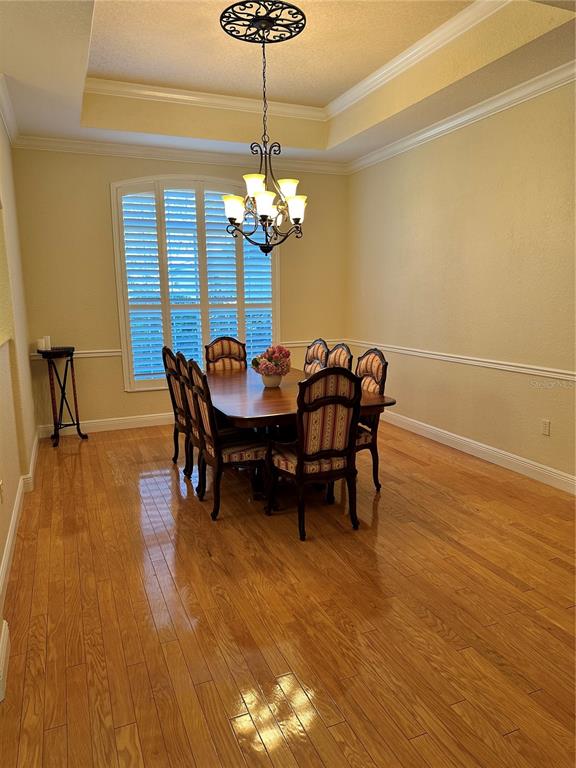 8209 Southwest 196th Ct Road Dunnellon, FL 34432 - Photo 5 of 29 a dining room with furniture a chandelier and wooden floor