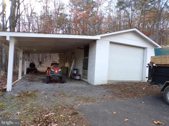 a view of a car garage