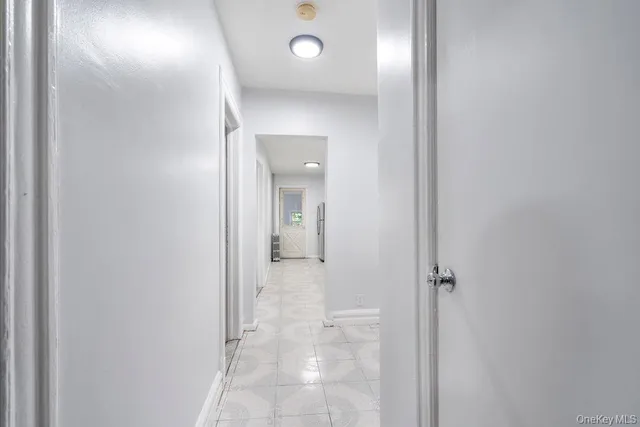 a view of a hallway with a elevator