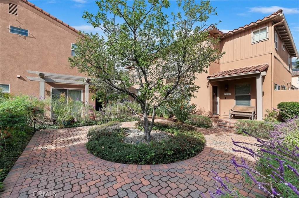 2454 Crossroads Court Duarte, CA 91010 - Photo 5 of 33 Gorgeous court yard with tree and cobble stone walk way.