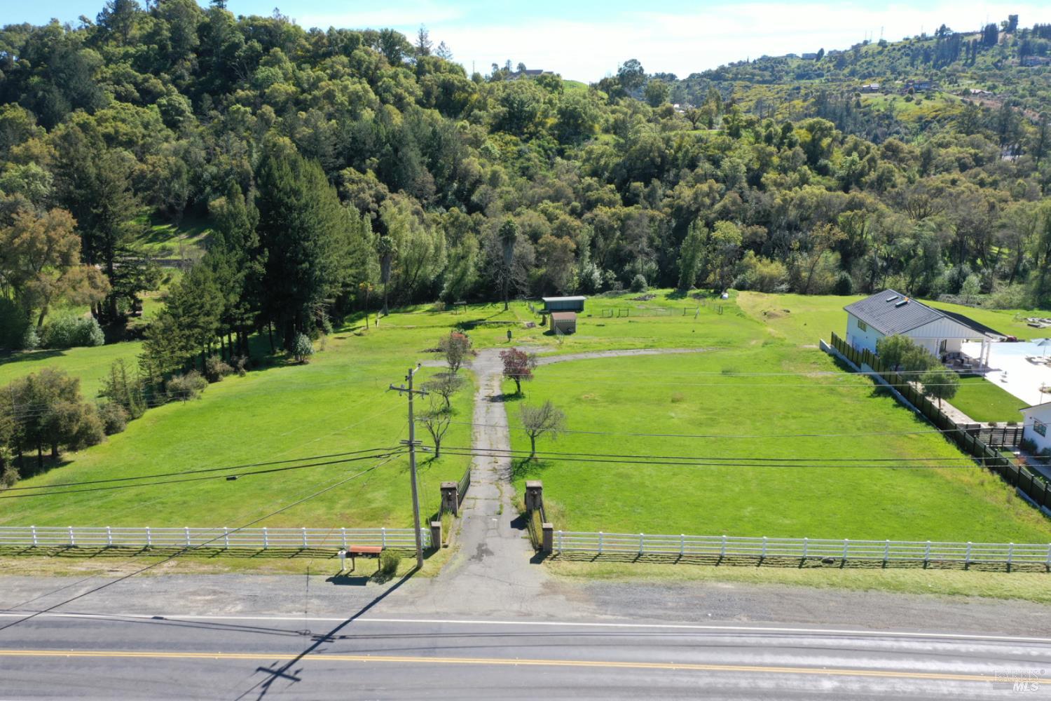 1360 Riebli Road Santa Rosa, CA 95404 - Photo 4 of 55 a green field with lots of trees in the background