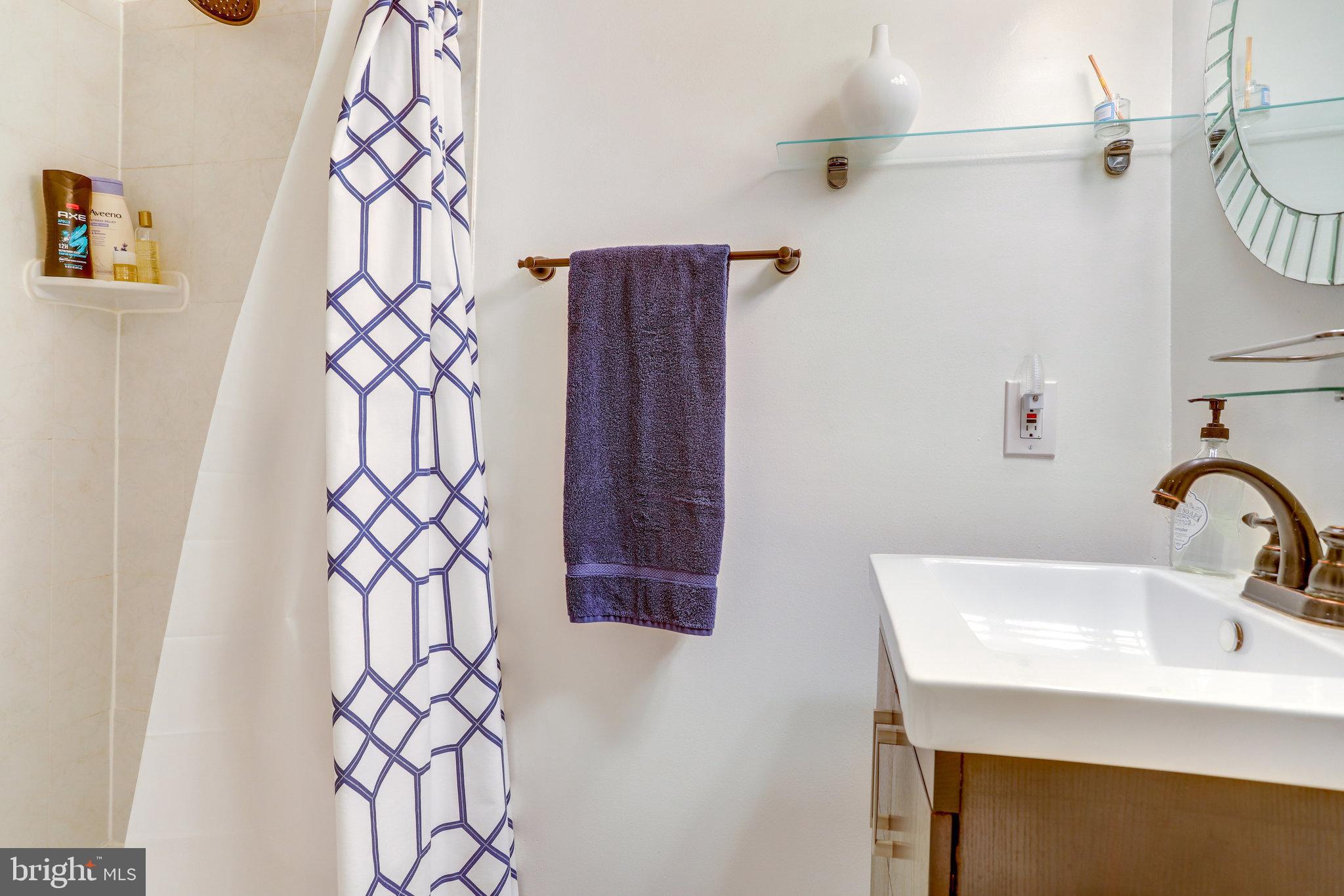 8708 Center Road Springfield, VA 22152 - Photo 14 of 46 a bathroom with a sink and mirror