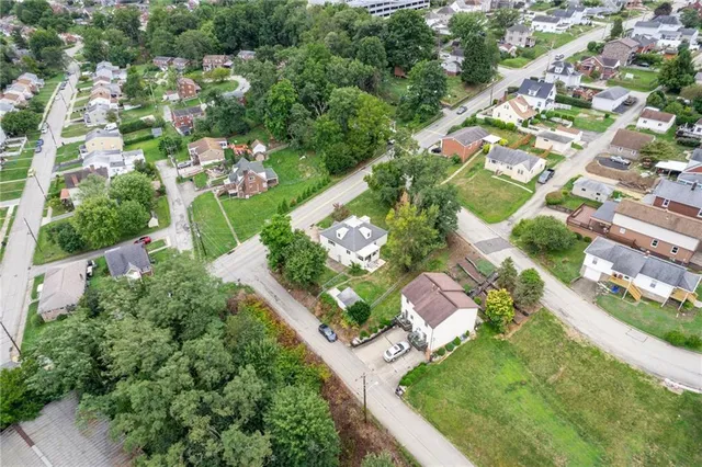 an aerial view of a city