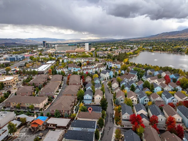 an aerial view of a city