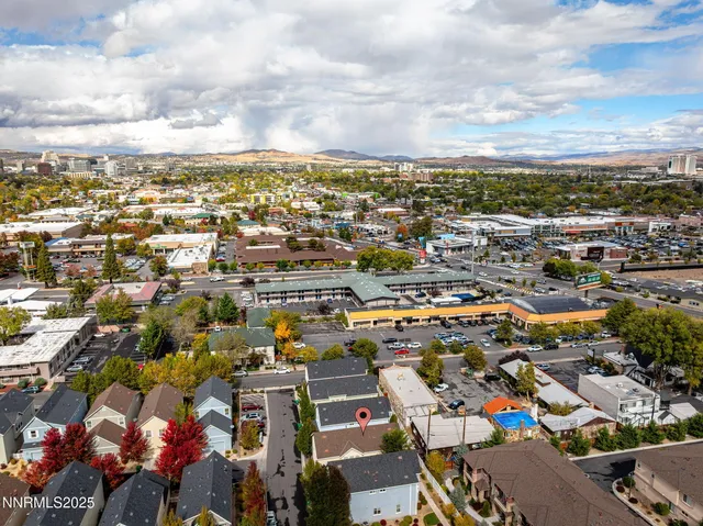 an aerial view of a city