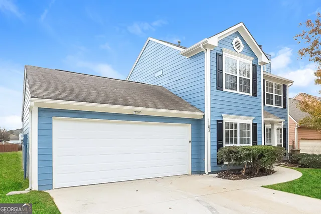 a front view of a house