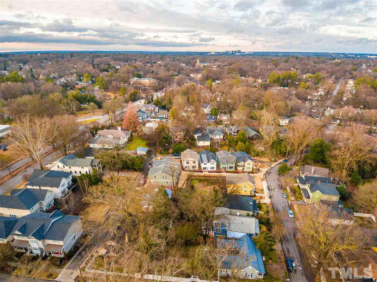 507 Hamilton Cottage Way Raleigh, NC 27605 - Photo 30 of 30 an aerial view of residential building and parking space
