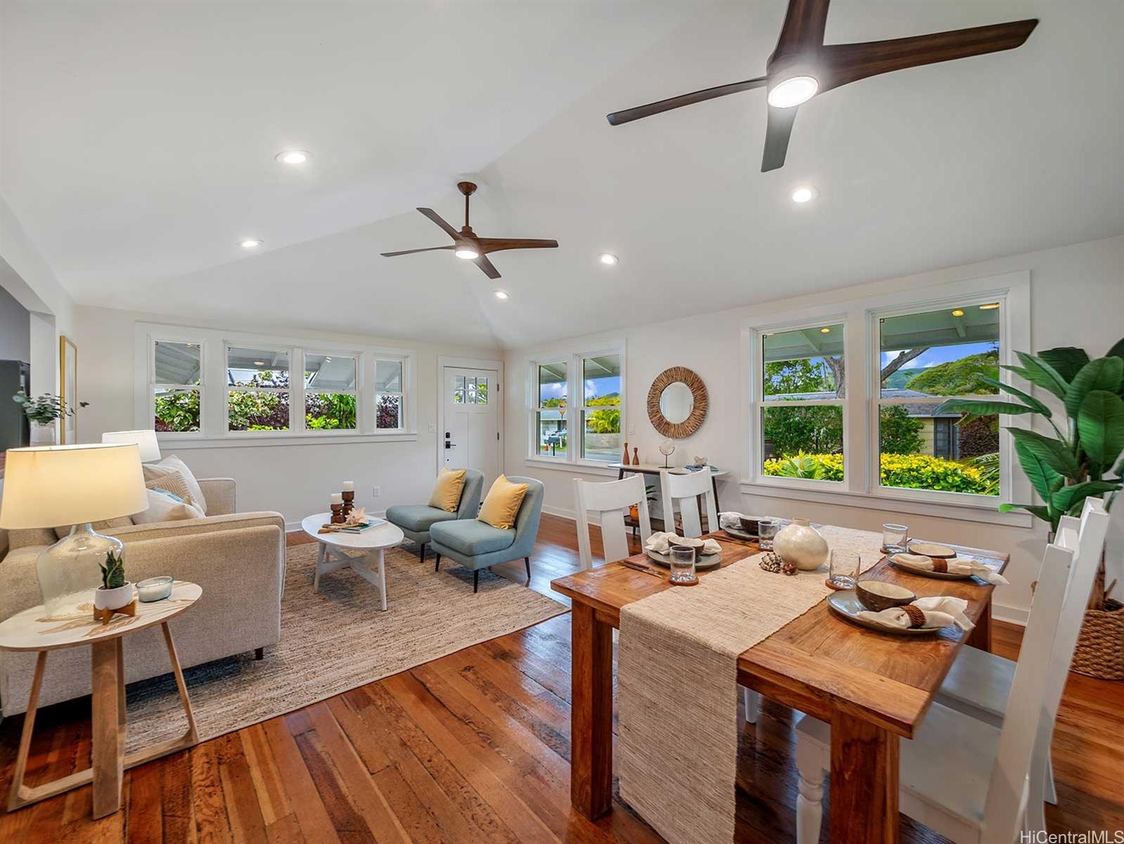 244 Awakea Road Kailua, HI 96734 - Photo 3 of 25 Spacious open living area with high ceilings and plenty of natural light.