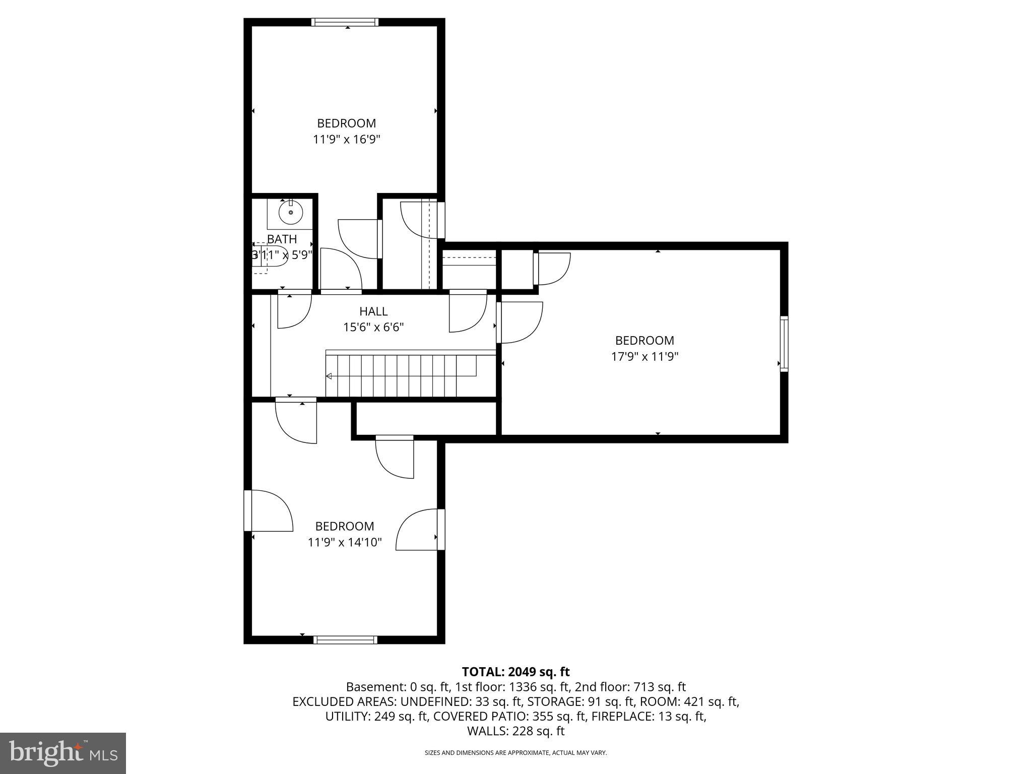 206 East Main Street New Bloomfield, PA 17068 - Photo 37 of 38 2nd level floor plan with approximate dimensions