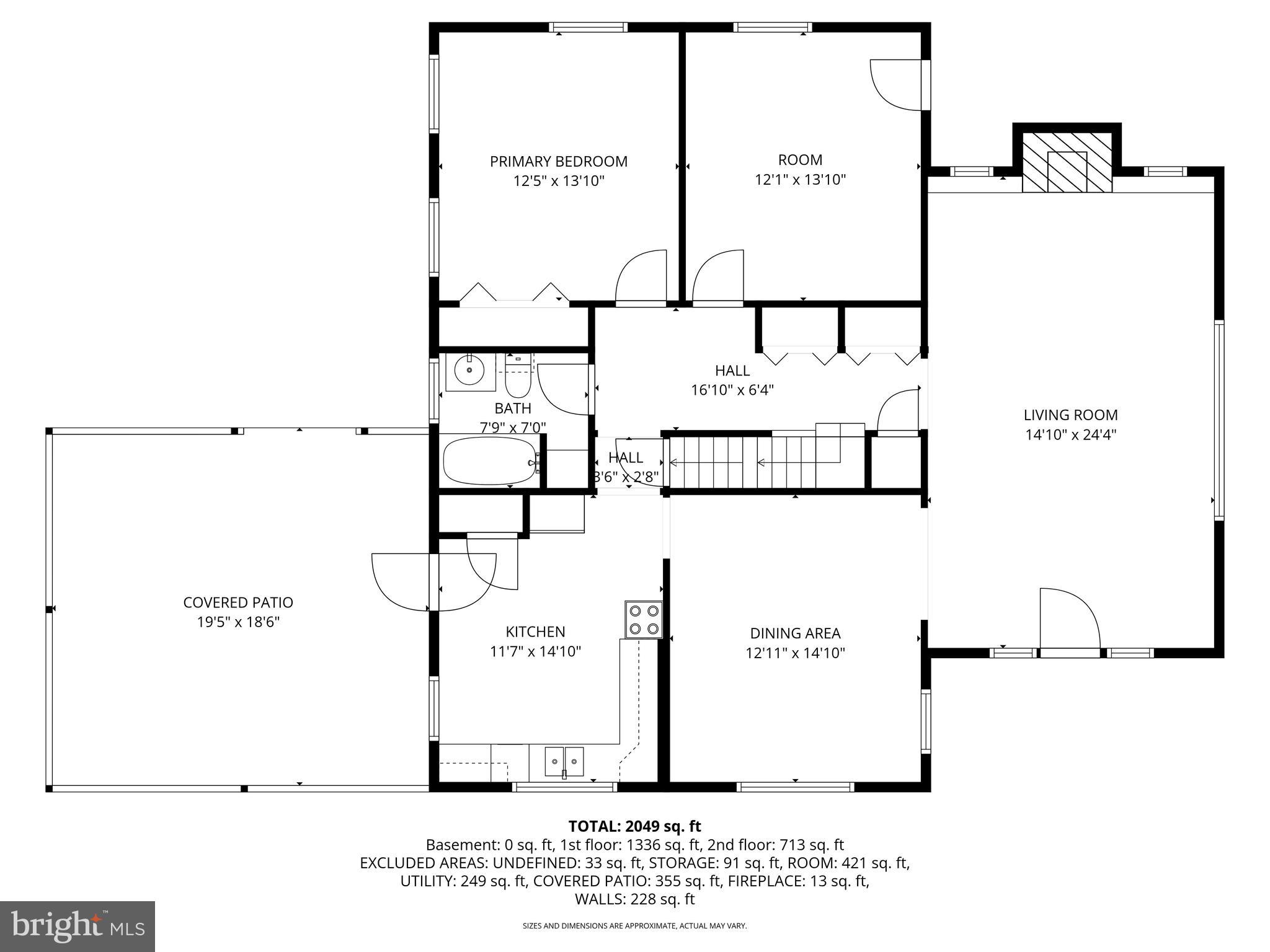 206 East Main Street New Bloomfield, PA 17068 - Photo 36 of 38 1st floor plan with approximate dimensions
