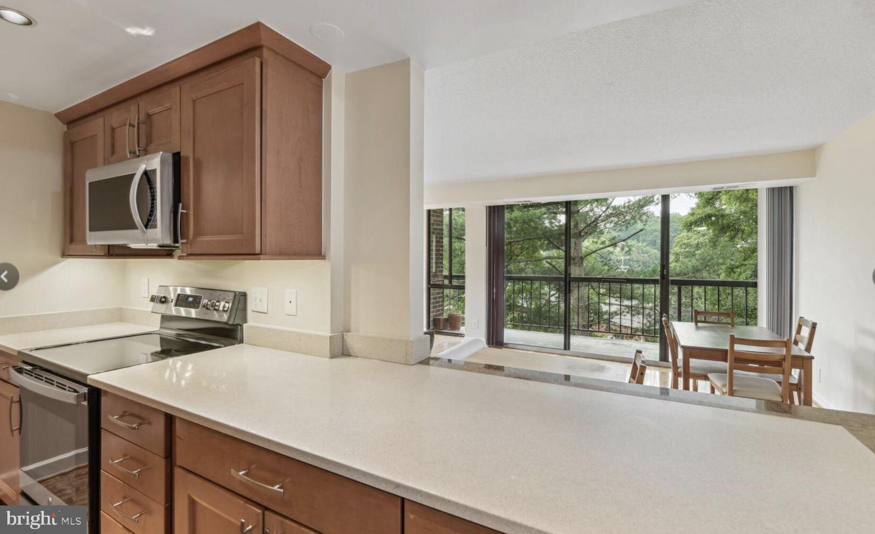 1401 North Rhodes Street, Unit 406 Arlington, VA 22209 - Photo 3 of 14 Modern kitchen with scenic views.