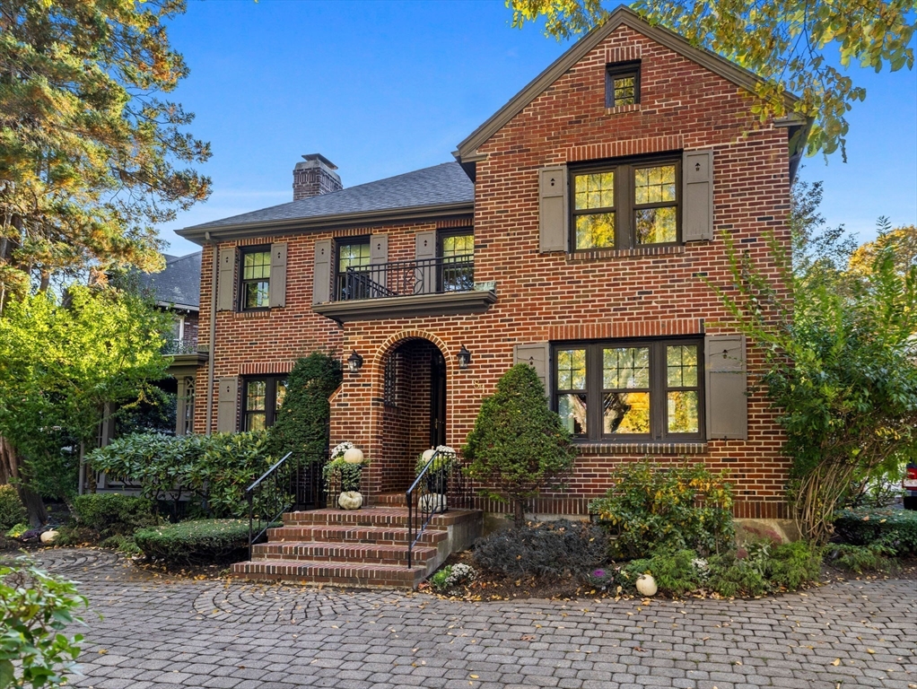 a front view of a house