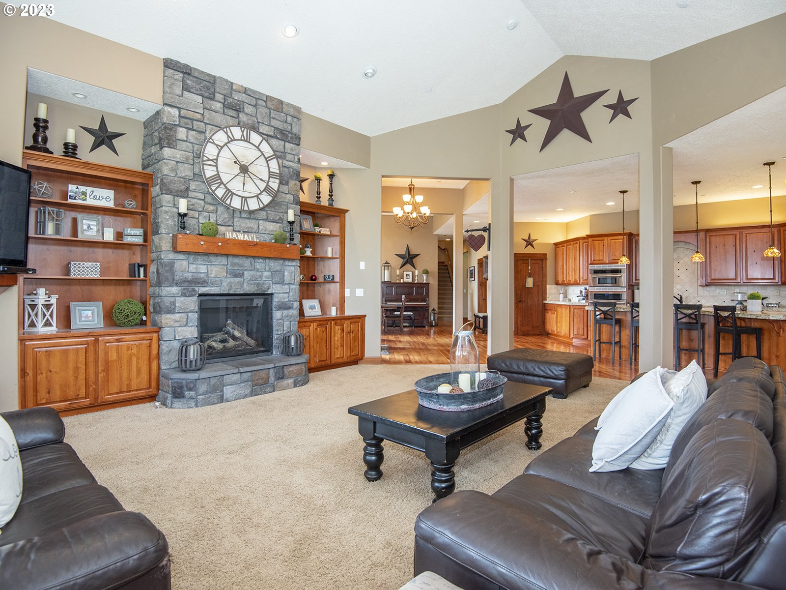30316 Southeast Lusted Road Gresham, OR 97080 - Photo 4 of 30 a living room with furniture and a fireplace