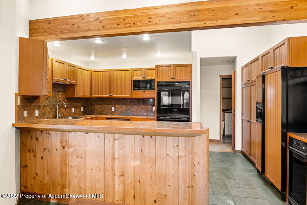 98 Lewis Lane Basalt, CO 81621 - Photo 12 of 31 a kitchen with stainless steel appliances granite countertop a refrigerator and a sink