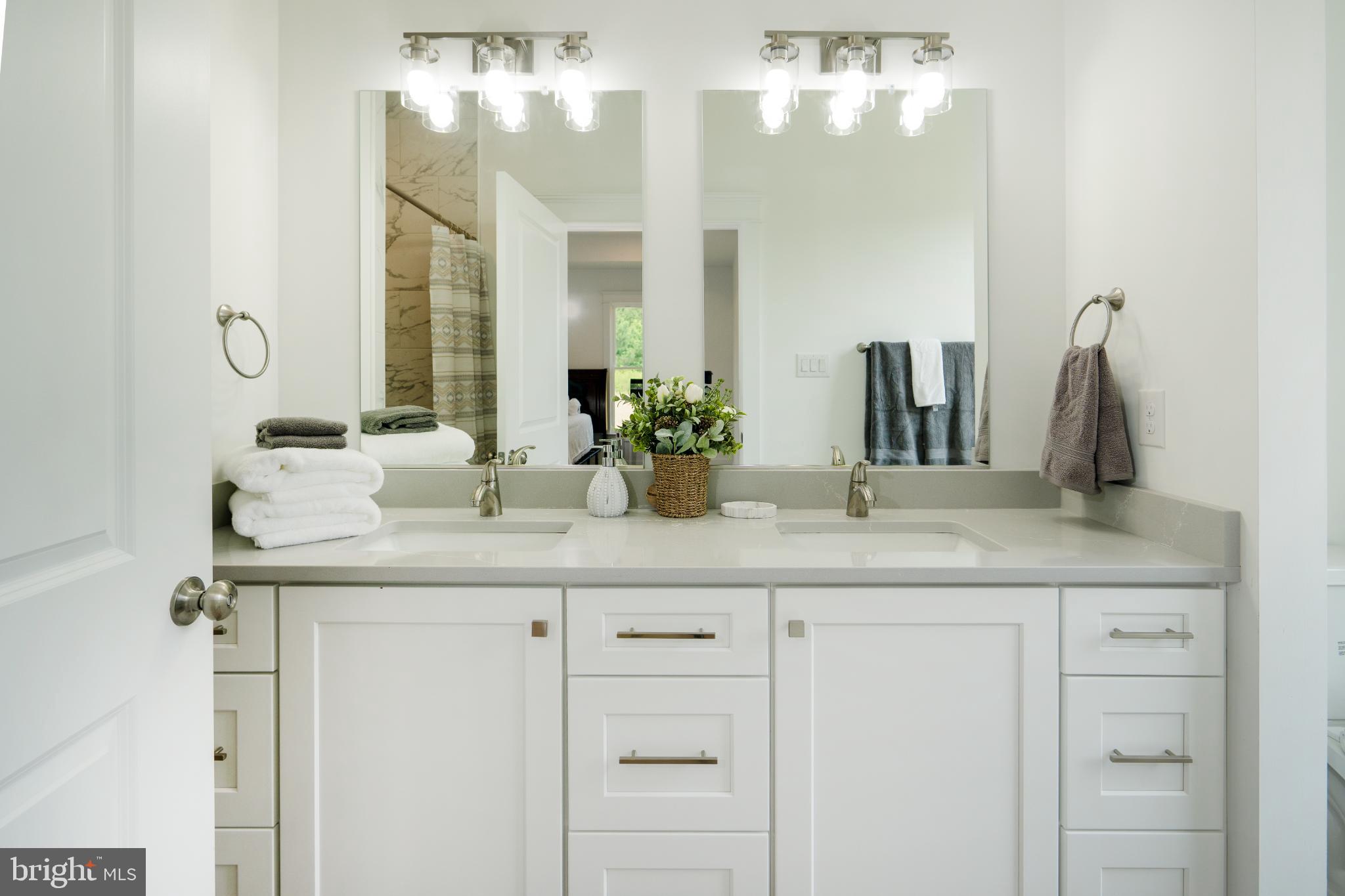 723 Rainbow Ridge Bumpass, VA 23024 - Photo 22 of 60 a bathroom with a double vanity sink and a mirror
